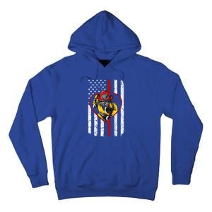 Dad And Son Firefighter Gift Tall Hoodie