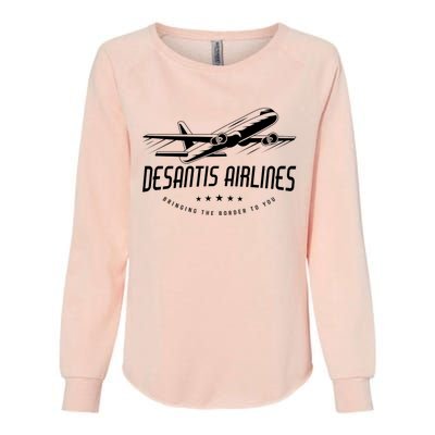 DeSantis Airlines Shirt, Bringing The Border To You Womens California Wash Sweatshirt