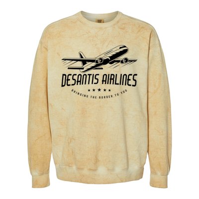 DeSantis Airlines Shirt, Bringing The Border To You Colorblast Crewneck Sweatshirt