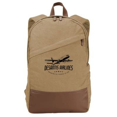 DeSantis Airlines Shirt, Bringing The Border To You Cotton Canvas Backpack