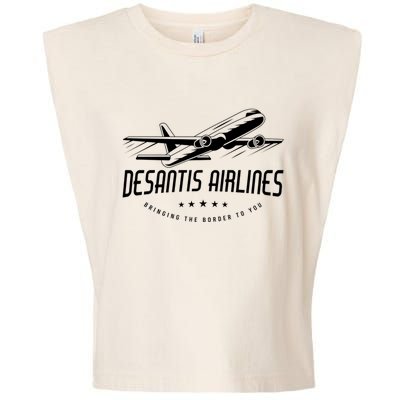 DeSantis Airlines Shirt, Bringing The Border To You Garment-Dyed Women's Muscle Tee