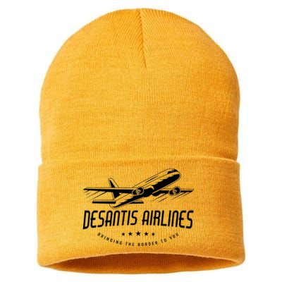 DeSantis Airlines Shirt, Bringing The Border To You Sustainable Knit Beanie