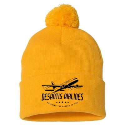 DeSantis Airlines Shirt, Bringing The Border To You Pom Pom 12in Knit Beanie