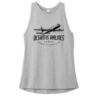 DeSantis Airlines Shirt, Bringing The Border To You Ladies PosiCharge Tri-Blend Wicking Tank