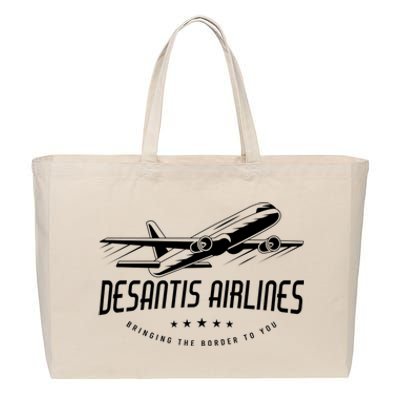 DeSantis Airlines Shirt, Bringing The Border To You Cotton Canvas Jumbo Tote