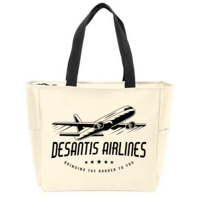 DeSantis Airlines Shirt, Bringing The Border To You Zip Tote Bag