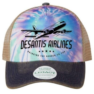 DeSantis Airlines Shirt, Bringing The Border To You Legacy Tie Dye Trucker Hat