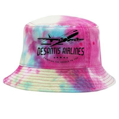 DeSantis Airlines Shirt, Bringing The Border To You Tie-Dyed Bucket Hat