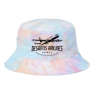 DeSantis Airlines Shirt, Bringing The Border To You Tie Dye Newport Bucket Hat