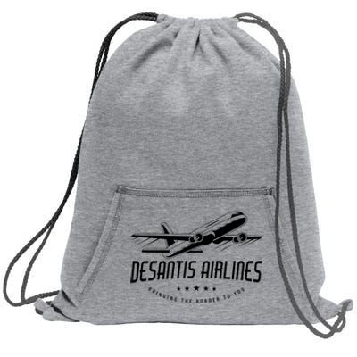 DeSantis Airlines Shirt, Bringing The Border To You Sweatshirt Cinch Pack Bag