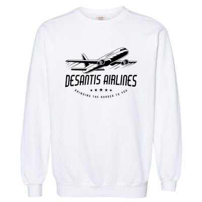 DeSantis Airlines Shirt, Bringing The Border To You Garment-Dyed Sweatshirt