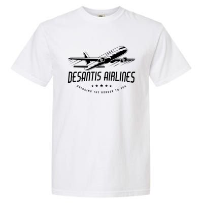 DeSantis Airlines Shirt, Bringing The Border To You Garment-Dyed Heavyweight T-Shirt