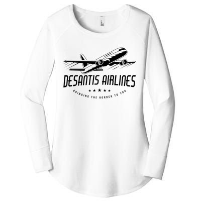 DeSantis Airlines Shirt, Bringing The Border To You Women's Perfect Tri Tunic Long Sleeve Shirt