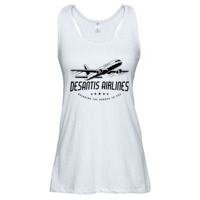 DeSantis Airlines Shirt, Bringing The Border To You Ladies Essential Flowy Tank