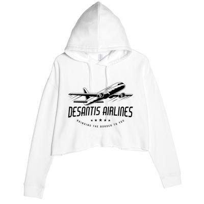 DeSantis Airlines Shirt, Bringing The Border To You Crop Fleece Hoodie