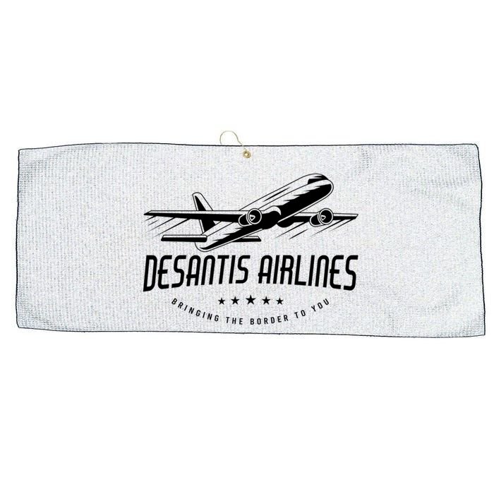 DeSantis Airlines Shirt, Bringing The Border To You Large Microfiber Waffle Golf Towel