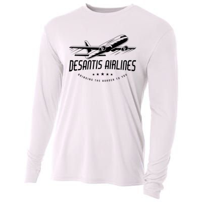 DeSantis Airlines Shirt, Bringing The Border To You Cooling Performance Long Sleeve Crew