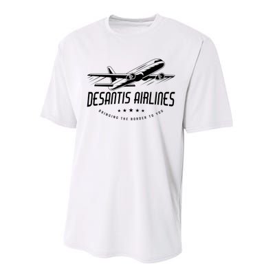 DeSantis Airlines Shirt, Bringing The Border To You Performance Sprint T-Shirt