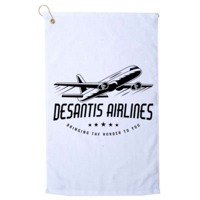 DeSantis Airlines Shirt, Bringing The Border To You Platinum Collection Golf Towel