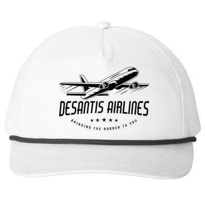 DeSantis Airlines Shirt, Bringing The Border To You Snapback Five-Panel Rope Hat