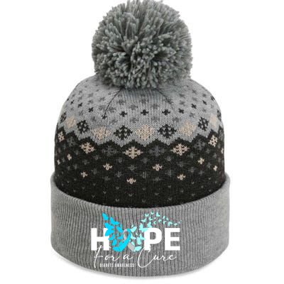 Diabetes Awareness 's Butterfly T1 T2 The Baniff Cuffed Pom Beanie