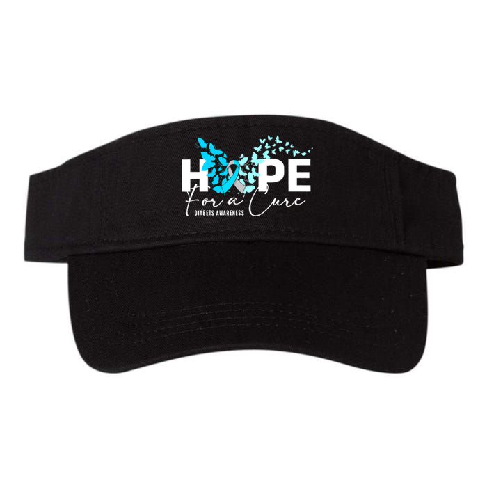 Diabetes Awareness 's Butterfly T1 T2 Valucap Bio-Washed Visor