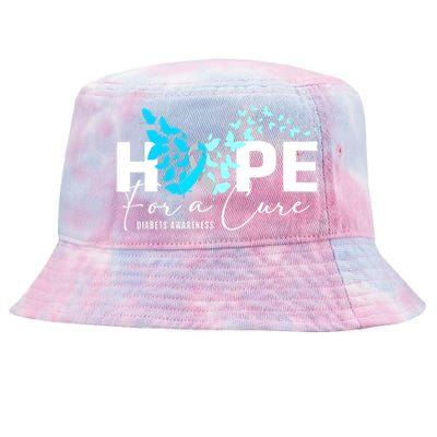 Diabetes Awareness 's Butterfly T1 T2 Tie-Dyed Bucket Hat