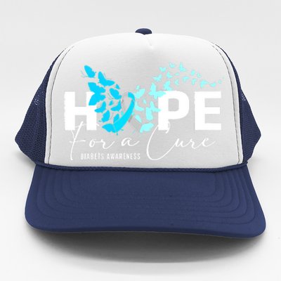 Diabetes Awareness 's Butterfly T1 T2 Trucker Hat