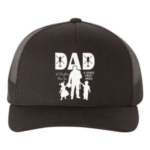 Dad A Sons First Hero A Daughters First Love Yupoong Adult 5-Panel Trucker Hat