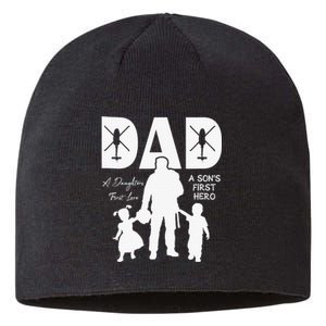 Dad A Sons First Hero A Daughters First Love Sustainable Beanie