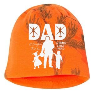 Dad A Sons First Hero A Daughters First Love Kati - Camo Knit Beanie