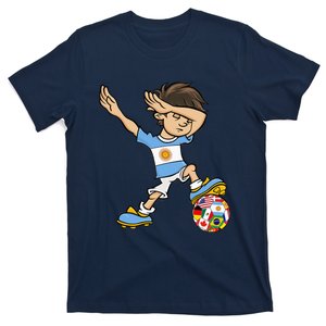 Dabbing Argentina Soccer Jersey National Flag T-Shirt