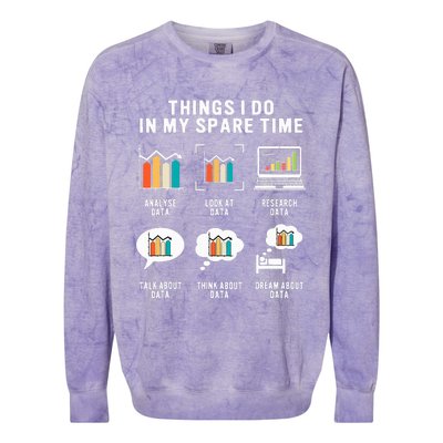 Data Analyst Statistic Scientist Funny Data Engineer Nerd Colorblast Crewneck Sweatshirt