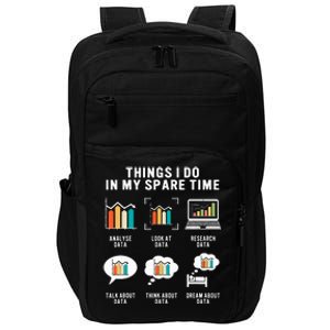 Data Analyst Statistic Scientist Funny Data Engineer Nerd Impact Tech Backpack