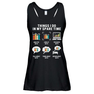 Data Analyst Statistic Scientist Funny Data Engineer Nerd Ladies Essential Flowy Tank