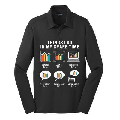 Data Analyst Statistic Scientist Funny Data Engineer Nerd Silk Touch Performance Long Sleeve Polo