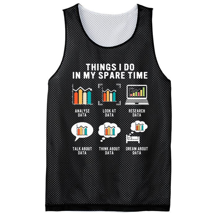 Data Analyst Statistic Scientist Funny Data Engineer Nerd Mesh Reversible Basketball Jersey Tank