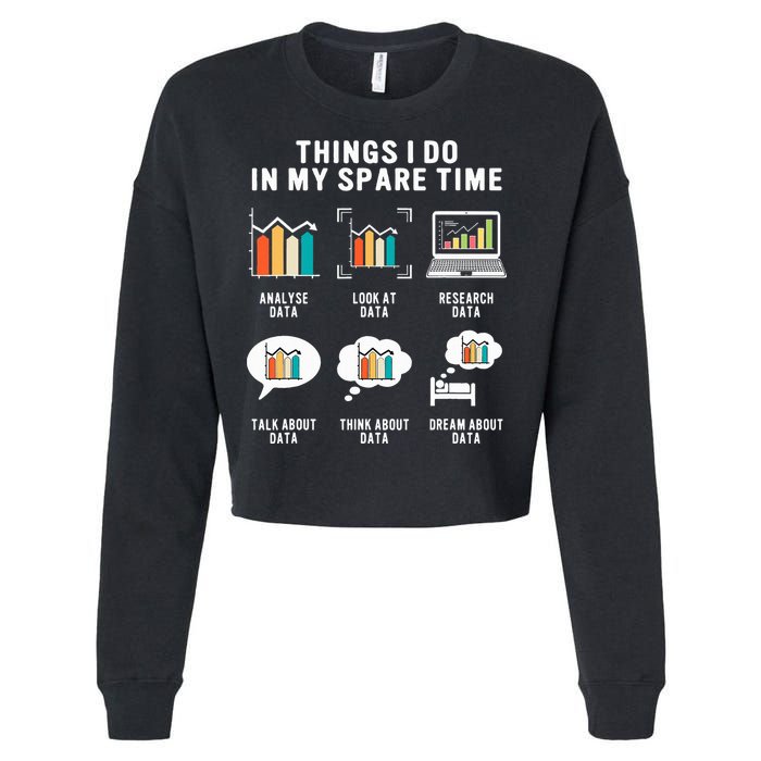 Data Analyst Statistic Scientist Funny Data Engineer Nerd Cropped Pullover Crew