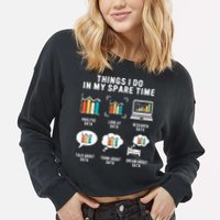 Data Analyst Statistic Scientist Funny Data Engineer Nerd Cropped Pullover Crew