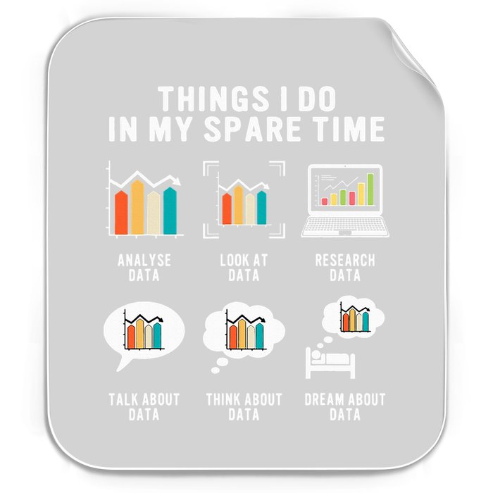 Data Analyst Statistic Scientist Funny Data Engineer Nerd Permanent Decal Sticker