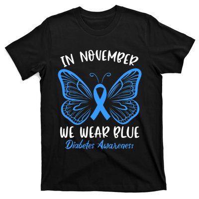 Diabetes Awareness 's Butterfly T1 T2 T-Shirt