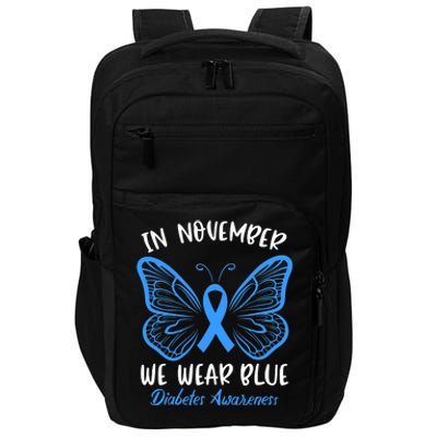 Diabetes Awareness 's Butterfly T1 T2 Impact Tech Backpack