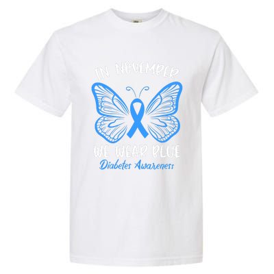 Diabetes Awareness 's Butterfly T1 T2 Garment-Dyed Heavyweight T-Shirt