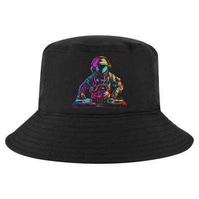 Dj Astronaut Space Edm Techno House Music Vinyl Record Funny Cool Comfort Performance Bucket Hat