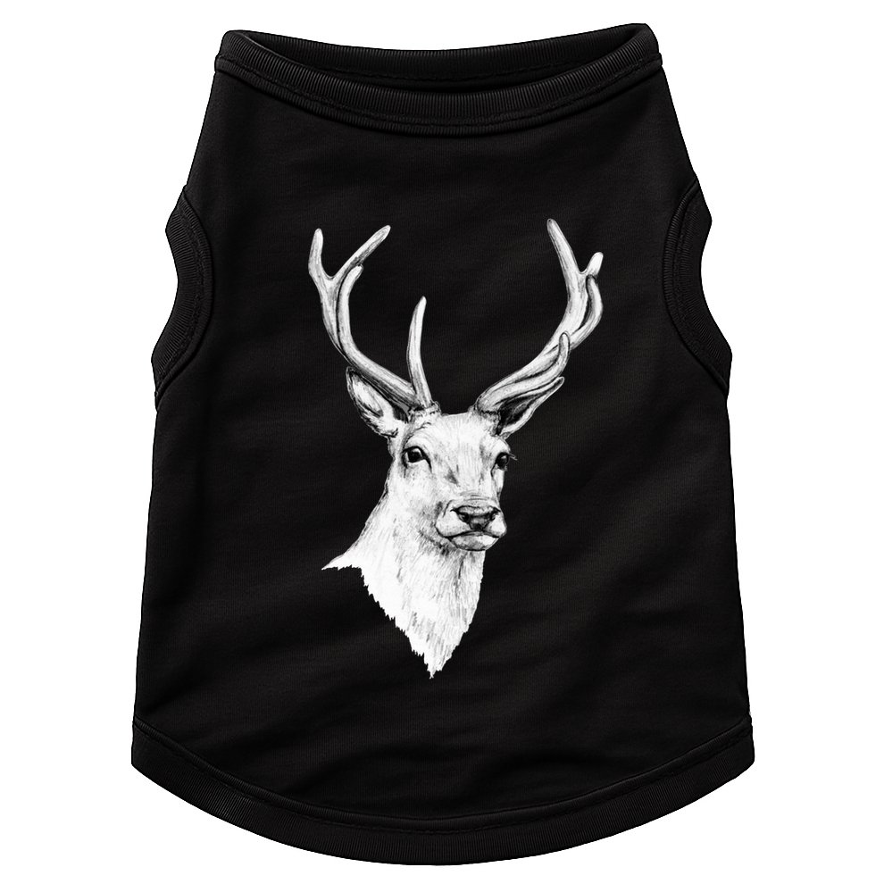 Deer Antlers Stag Head Doggie Tank
