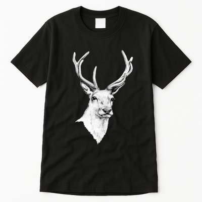 Deer Antlers Stag Head Tall T-Shirt
