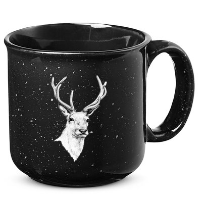 Deer Antlers Stag Head 15oz Campfire Ceramic Mug