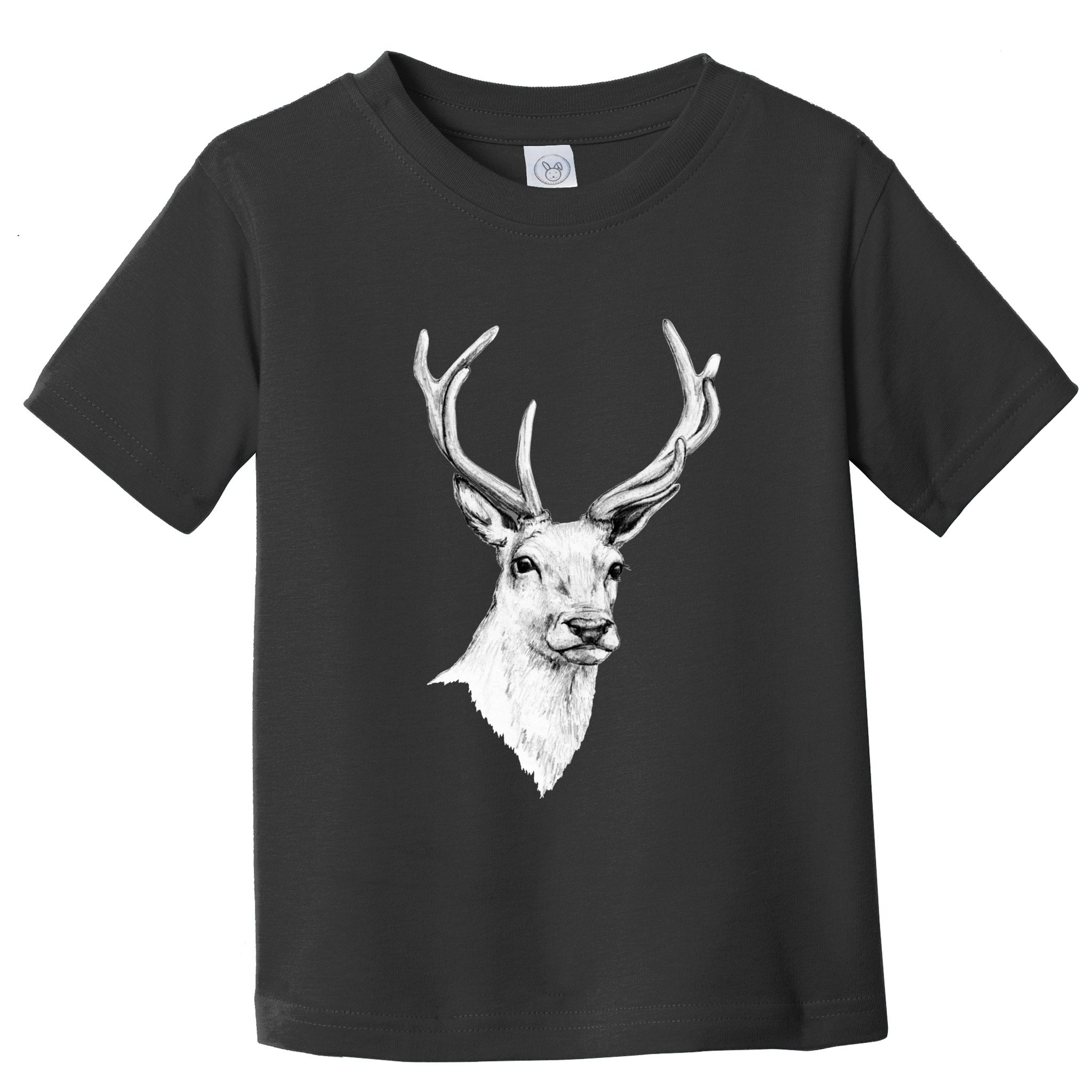 Deer Antlers Stag Head Toddler T-Shirt
