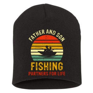 Dad And Son Fishing Partners For Life Short Acrylic Beanie