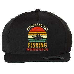 Dad And Son Fishing Partners For Life Wool Snapback Cap